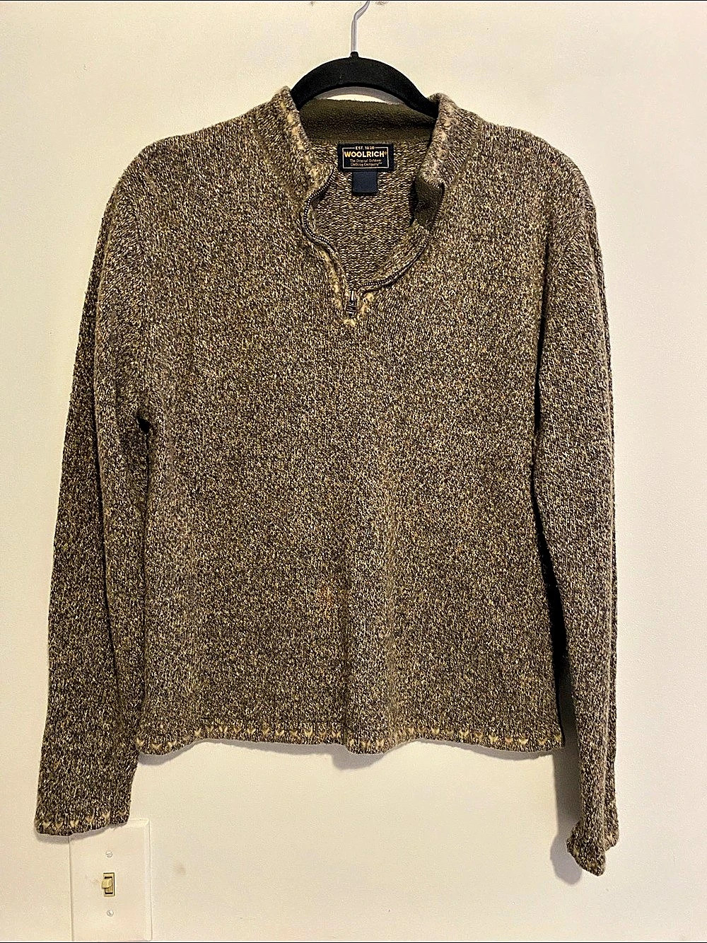 Woolrich Women's Knit Sweater in Brown & Green Size Medium